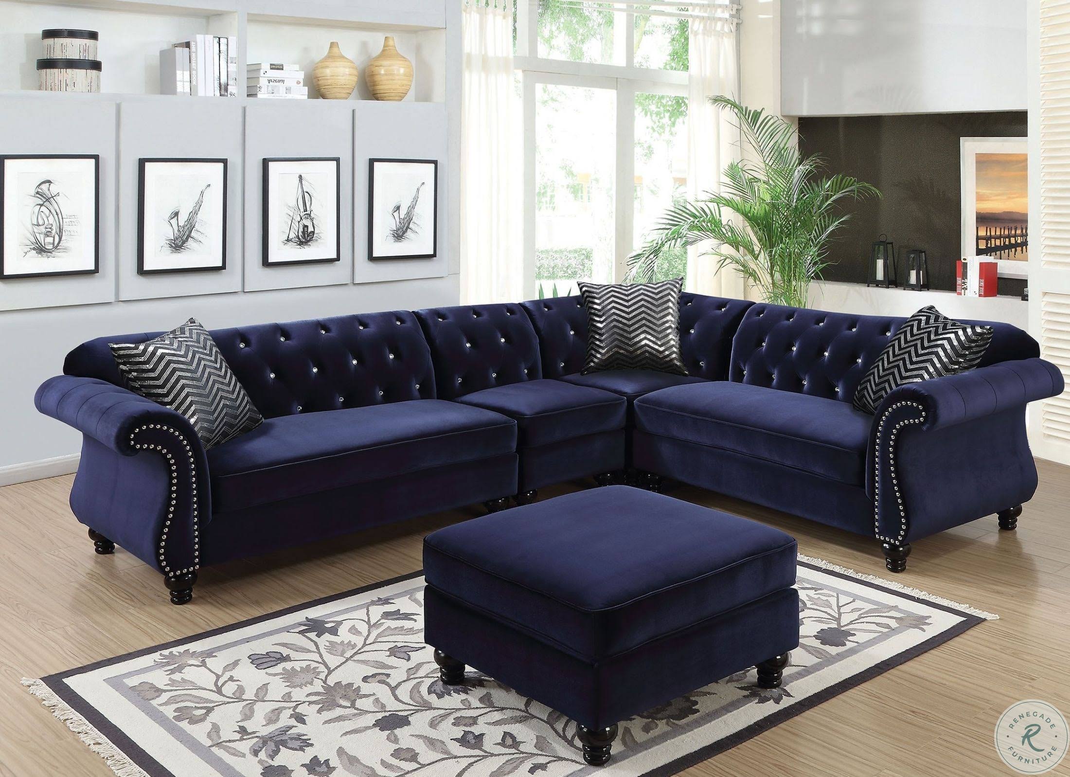 Blue Ottoman N69838