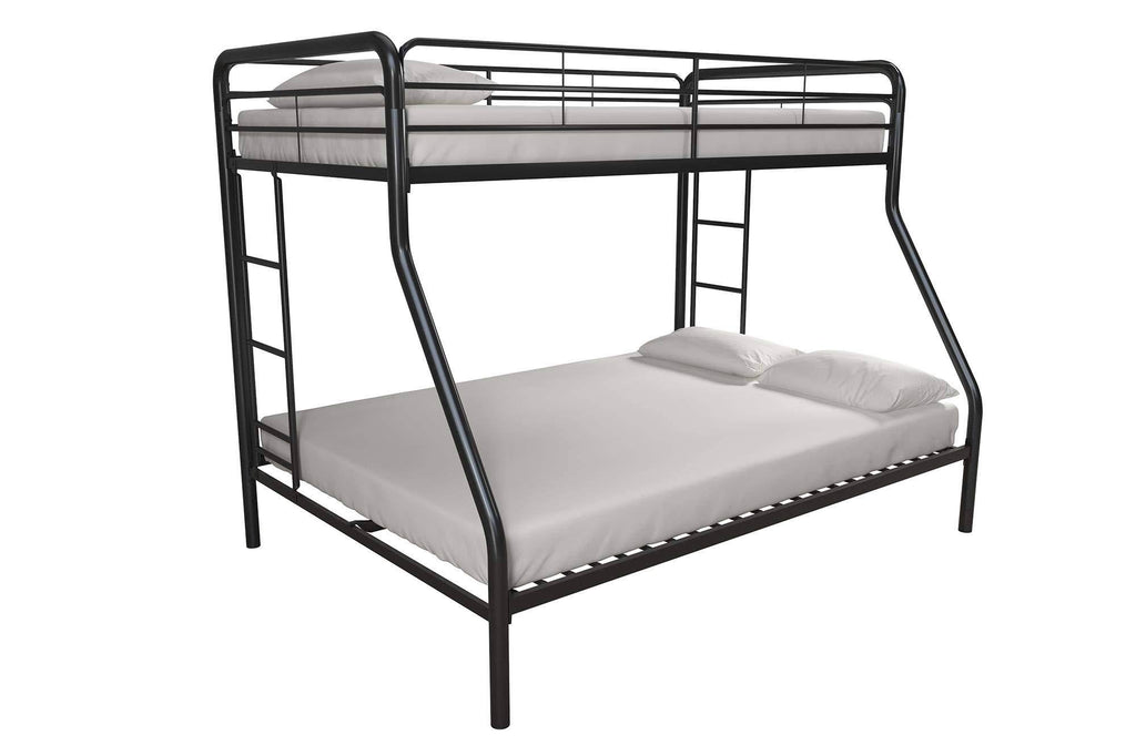 Twin-Over-Full Bunk Bed with Metal Frame and Ladder S100