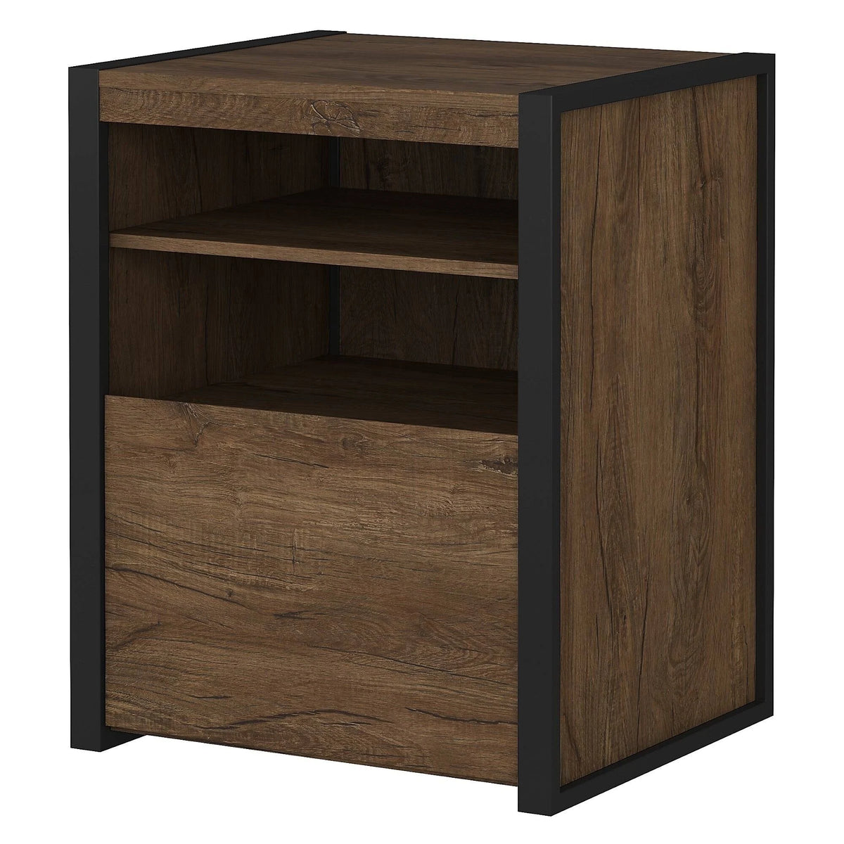 Rustic Brown Printer Stand File Cabinet MDF Q747