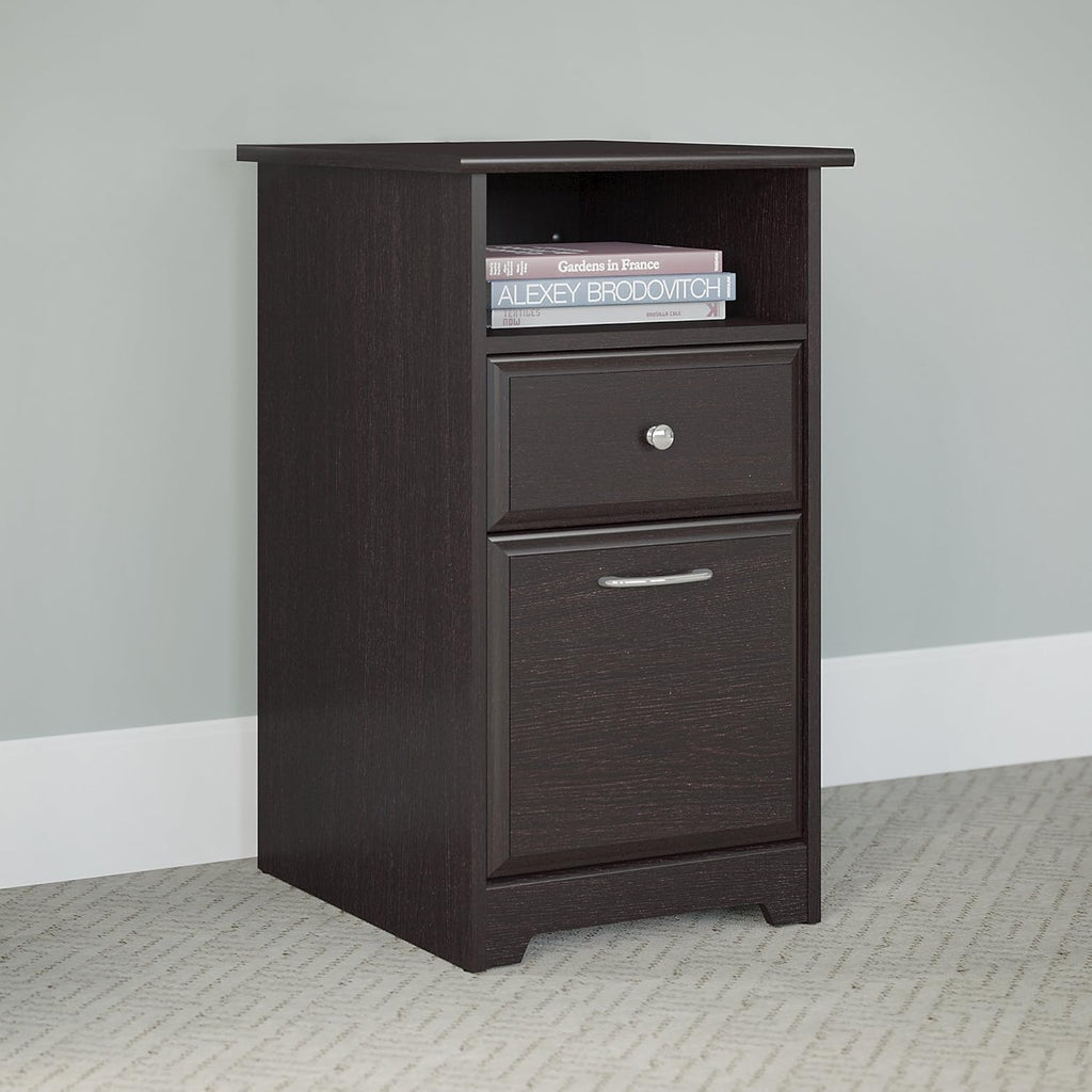 2 Drawer File Cabinet, Espresso Oak L519