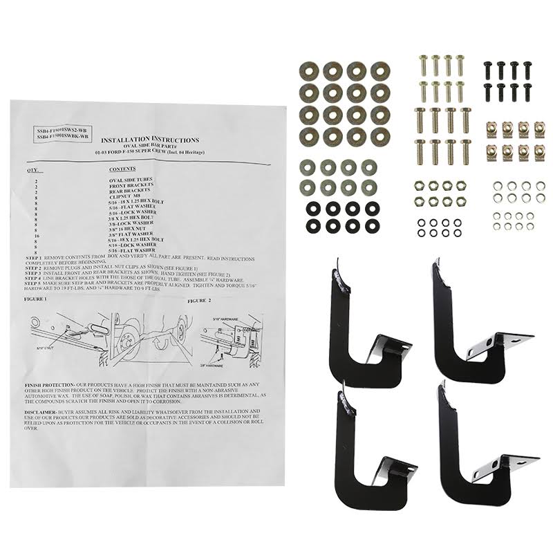Oval Chrome Side Step Bars Running Board R508