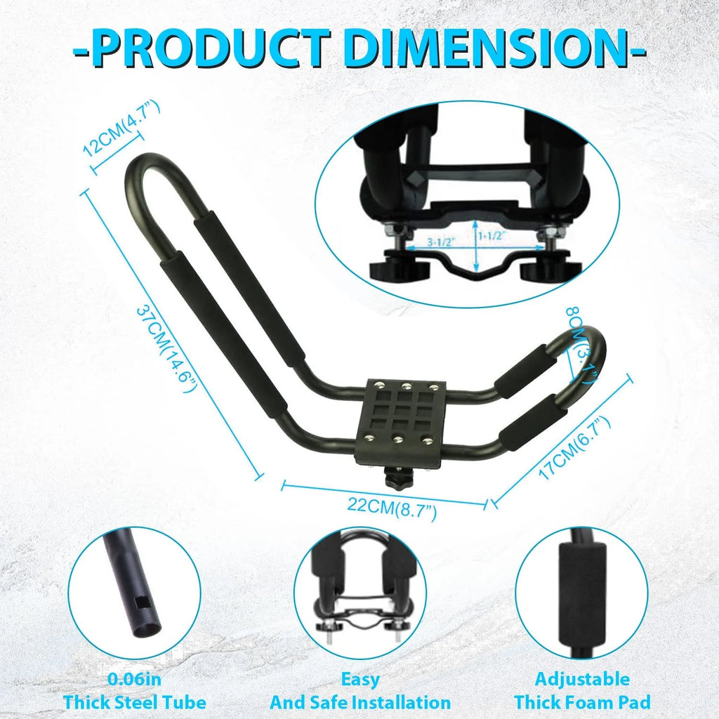 2 Pairs Universal Kayak Roof Rack Carrier L1344