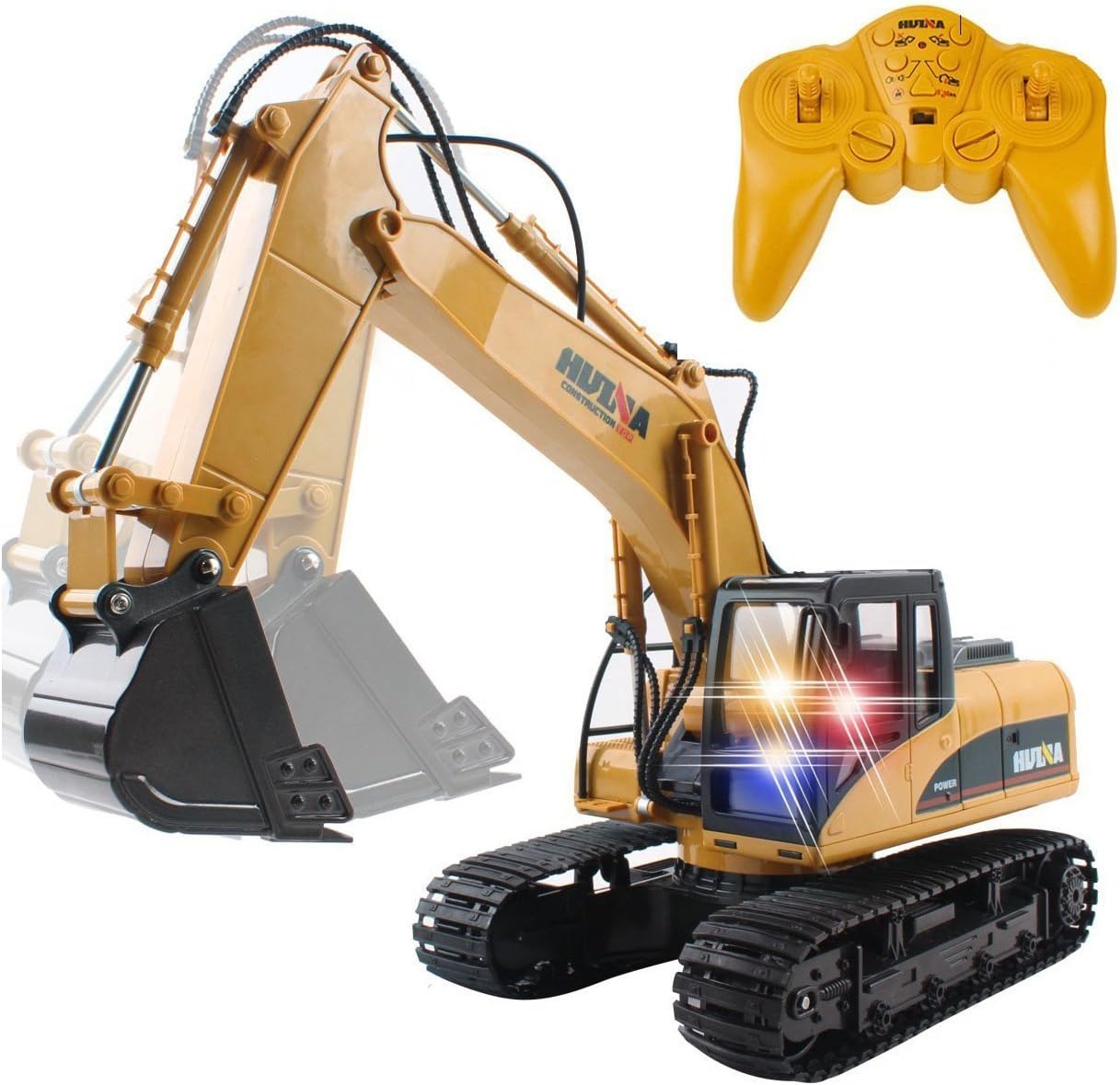 15 Channel Full Functional RC Excavator Toy Construction Tractor with Metal Shovel H8946