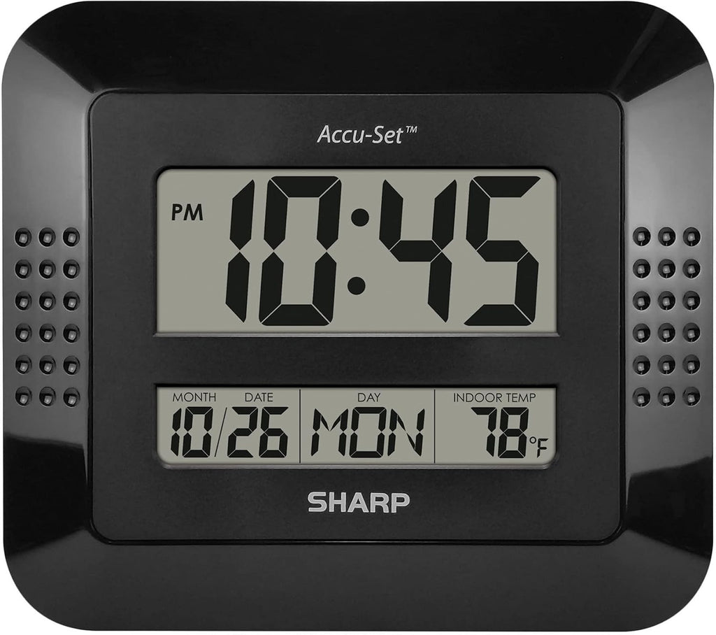 Analog Wall Clock with Indoor Temperature Display and Calendar Display V528