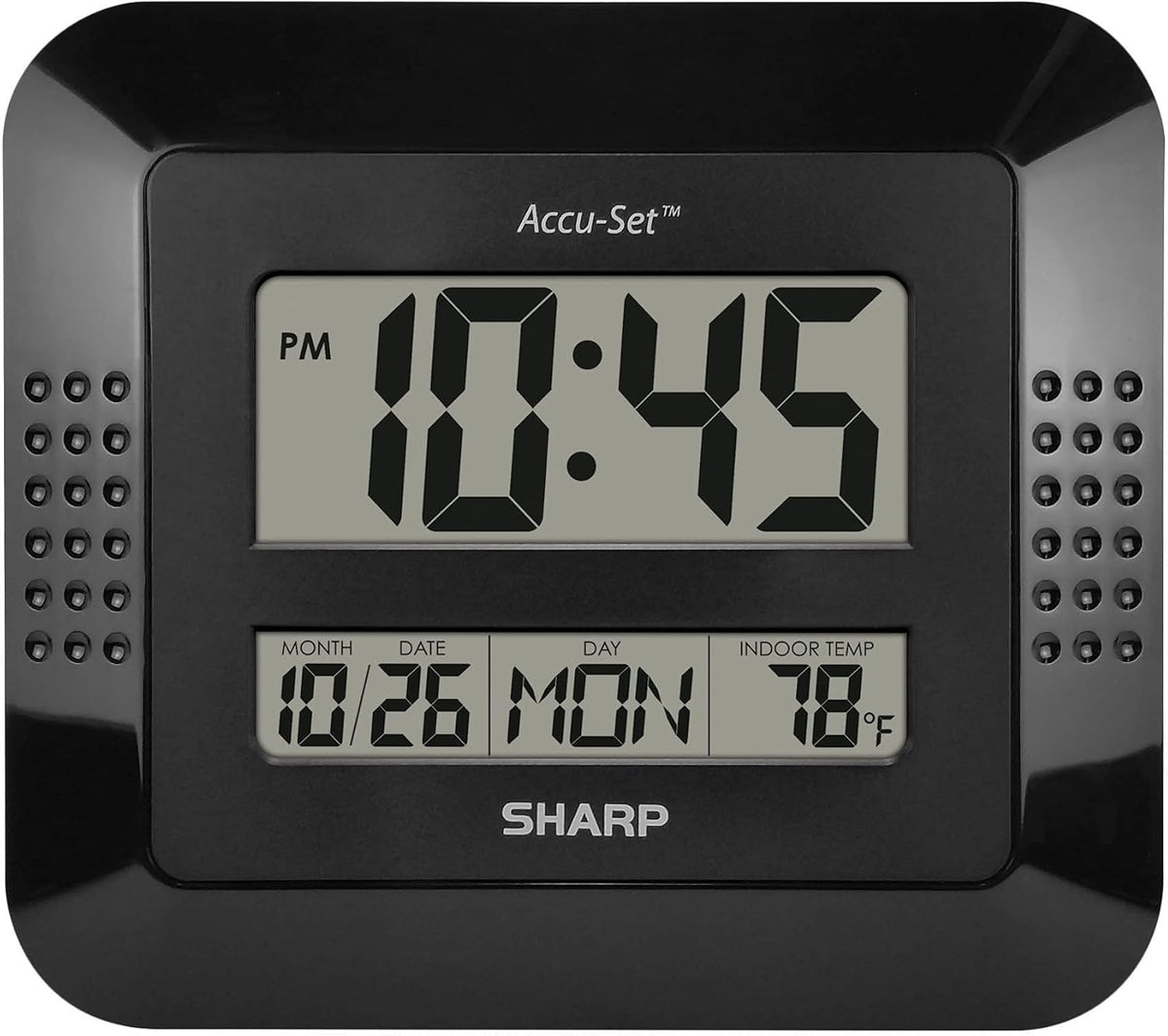 Analog Wall Clock with Indoor Temperature Display and Calendar Display V528