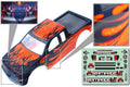 Orange with Black Flames 1/5 Truck Body F104889