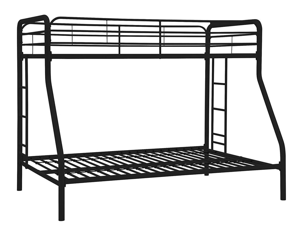 Twin-Over-Full Bunk Bed with Metal Frame and Ladder S100