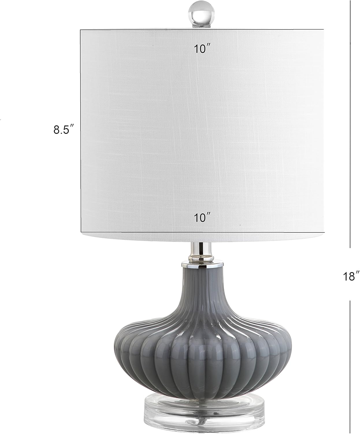Gray Glass and Lucite LED Table Lamp Z505549