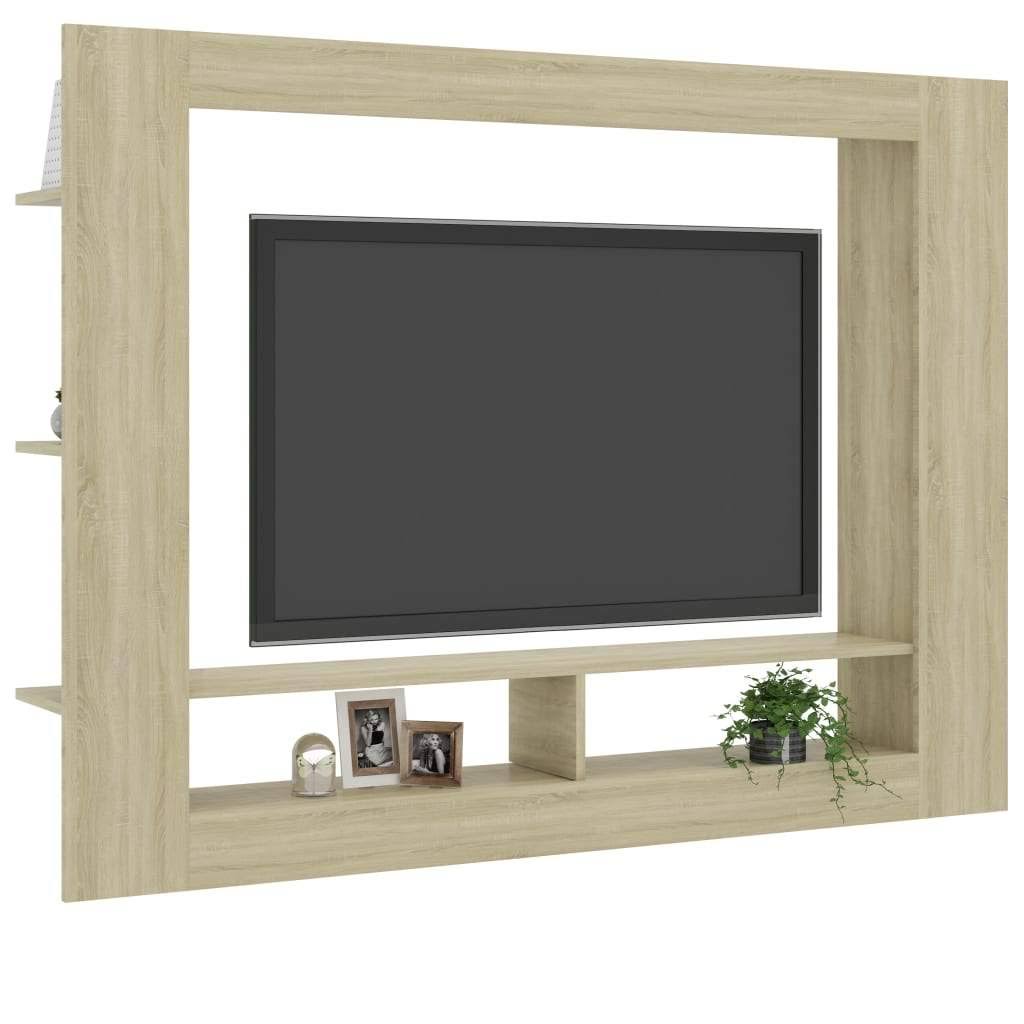 White Sonoma Oak Chipboard TV Cabinet B597