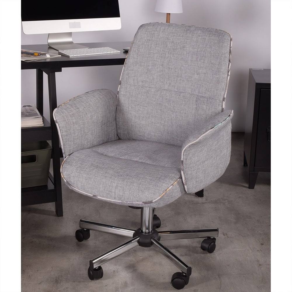 Mohave Grey Fabric Turned Arm Desk Chair G67546