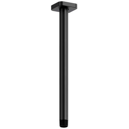 Black Ceiling Mount Shower Arm with Square Escutcheon J543186