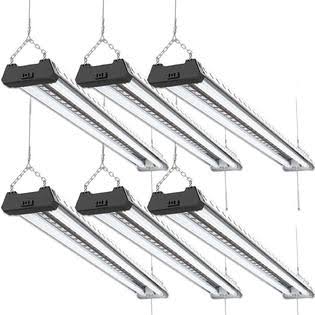 6 Pack Linkable Integrated LED Shop Light, 4 ft, 6000K Daylight I71282