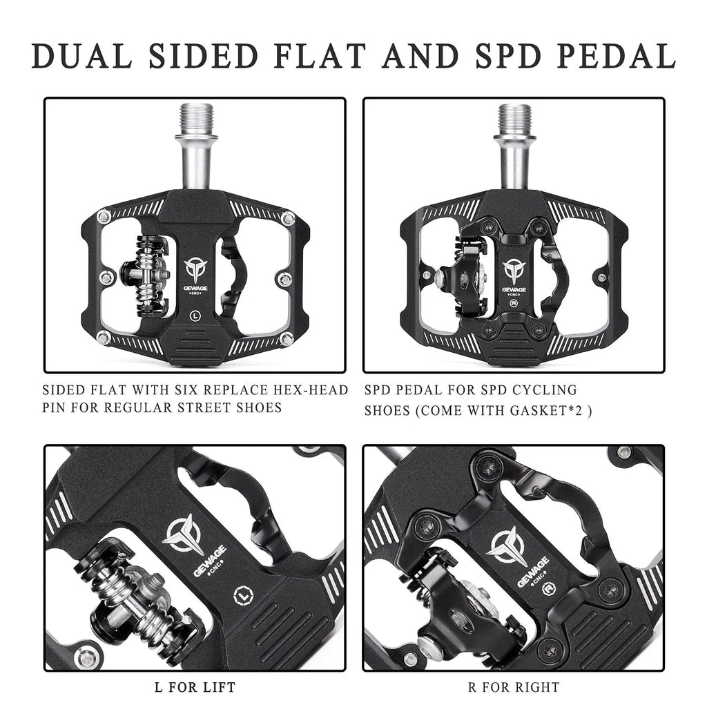 Dual Sided Bike Pedals with 3 Sealed Bearings V91116