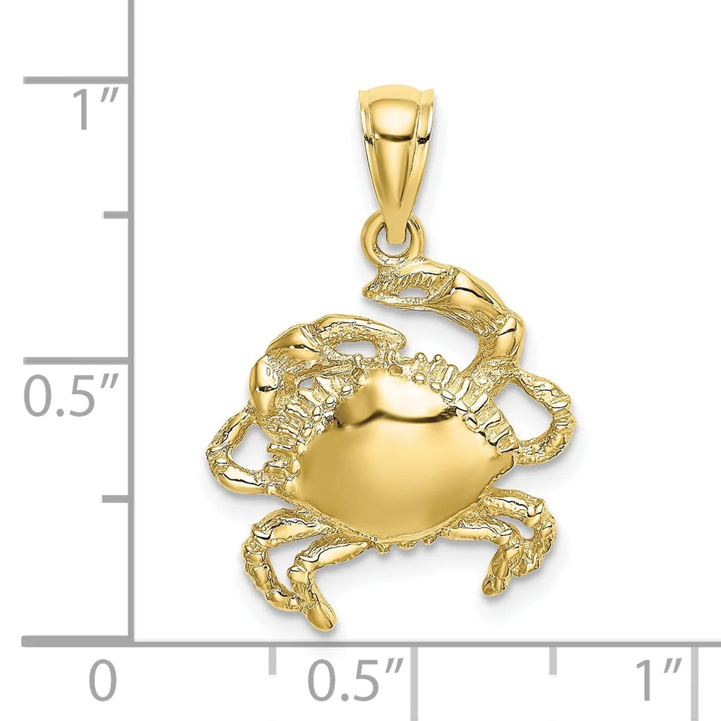 10K Yellow Gold Crab Charm O2246