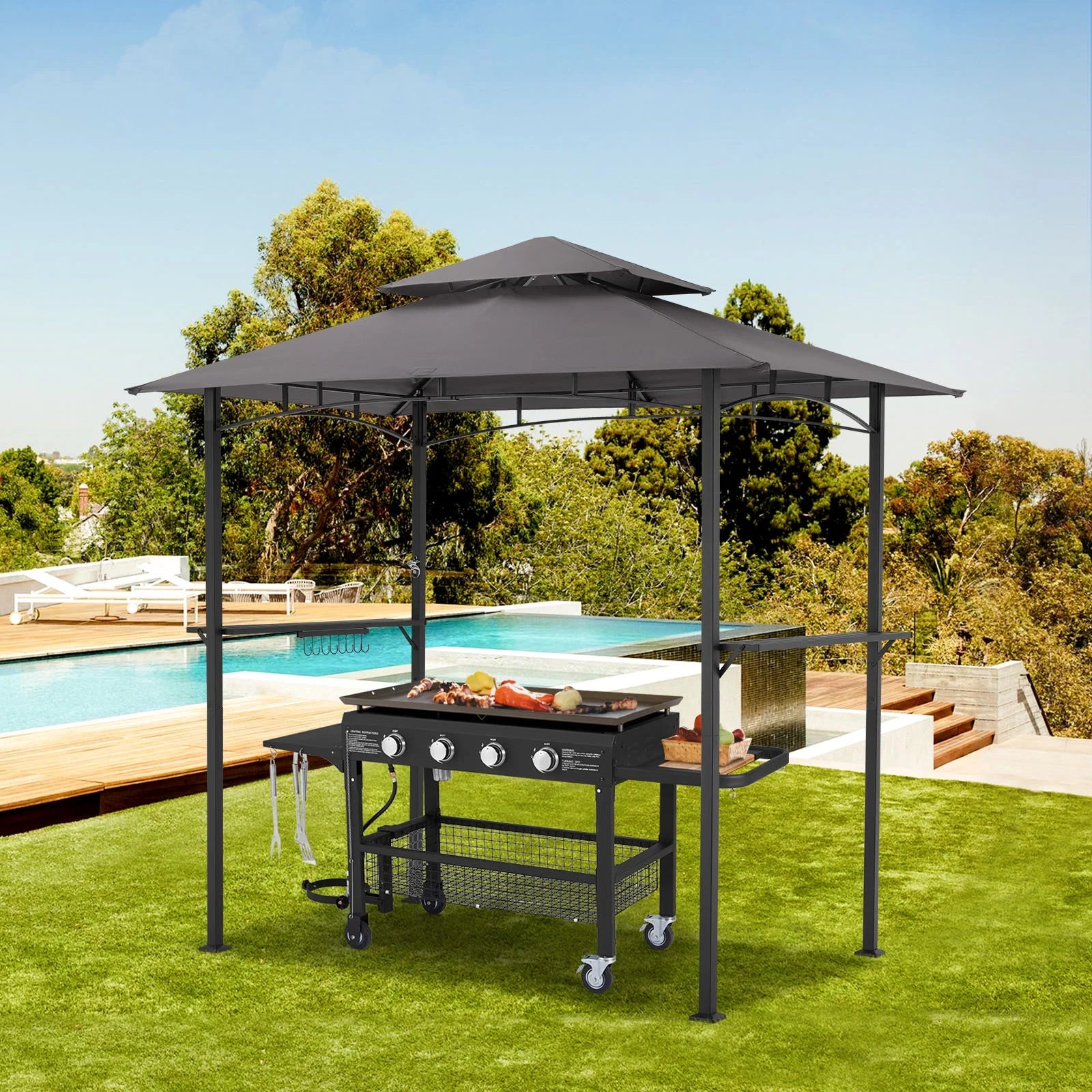 8' x 5' Outdoor Grill Gazebo with Vented Top B255247