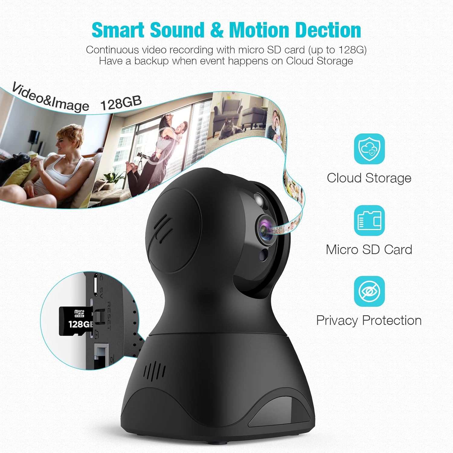 1080P Indoor WiFi Pet Camera with 2-Way Audio and Night Vision A197