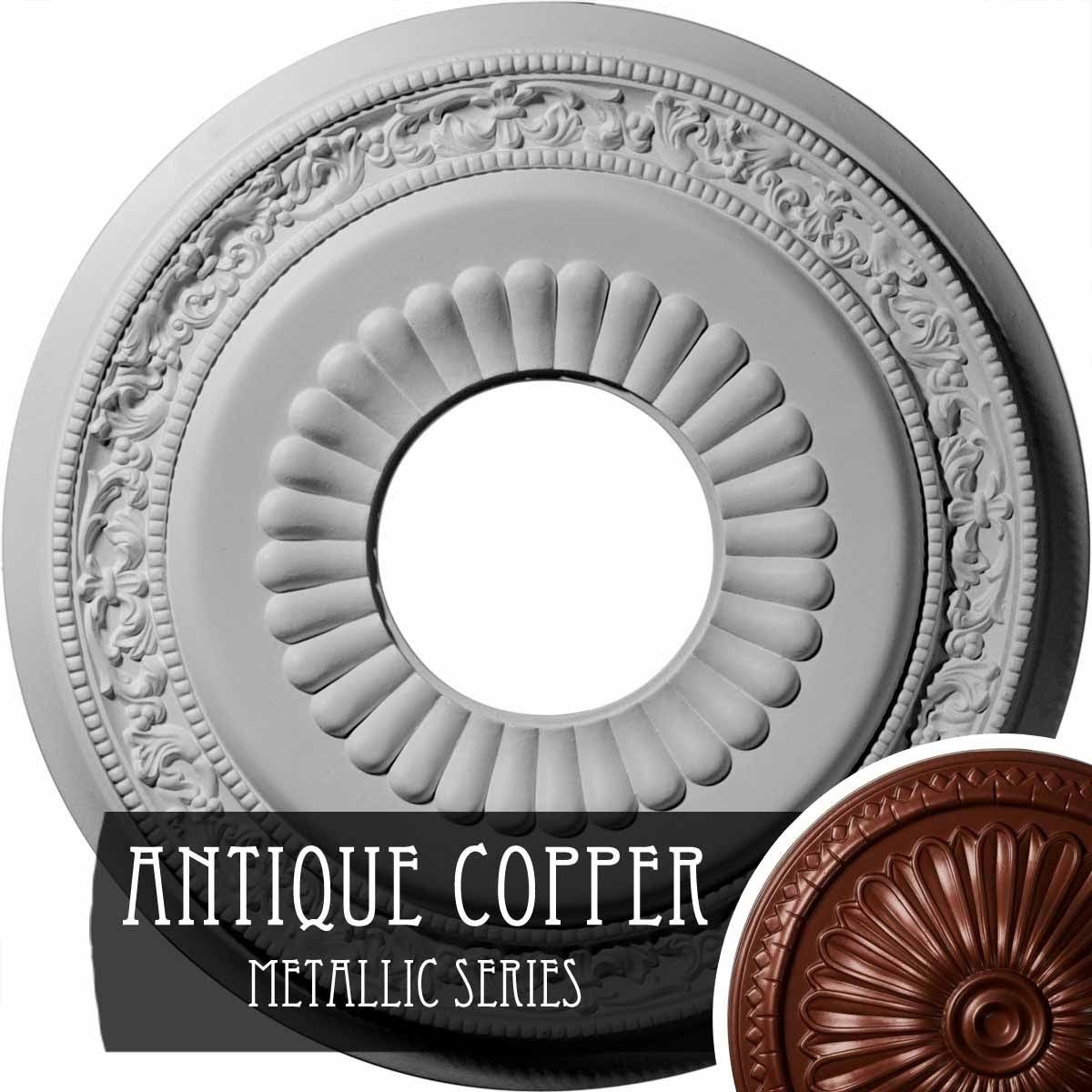 Silver Hand-Painted Ceiling Medallion V925652