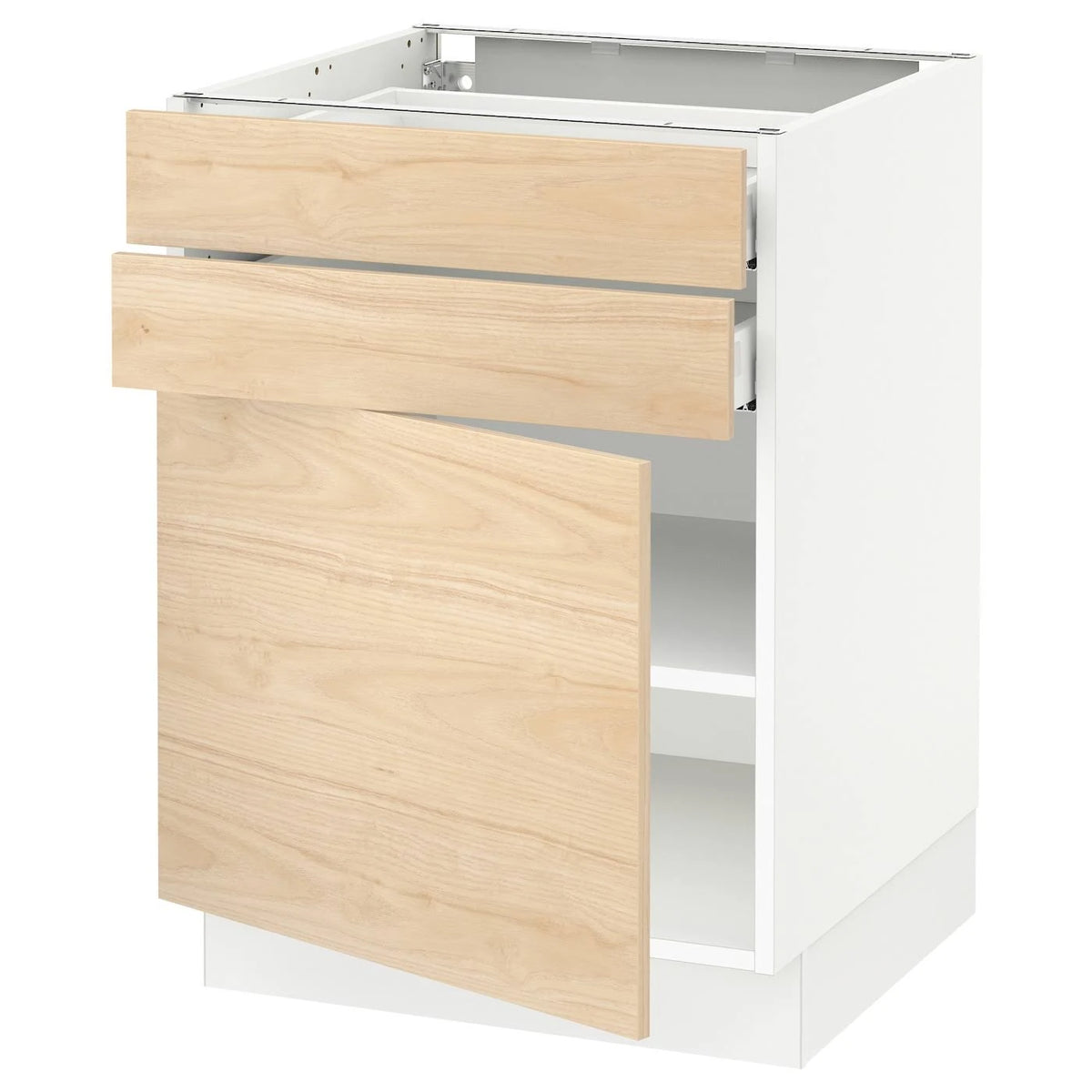 White 2 Drawer Base Cabinet with Door E5762