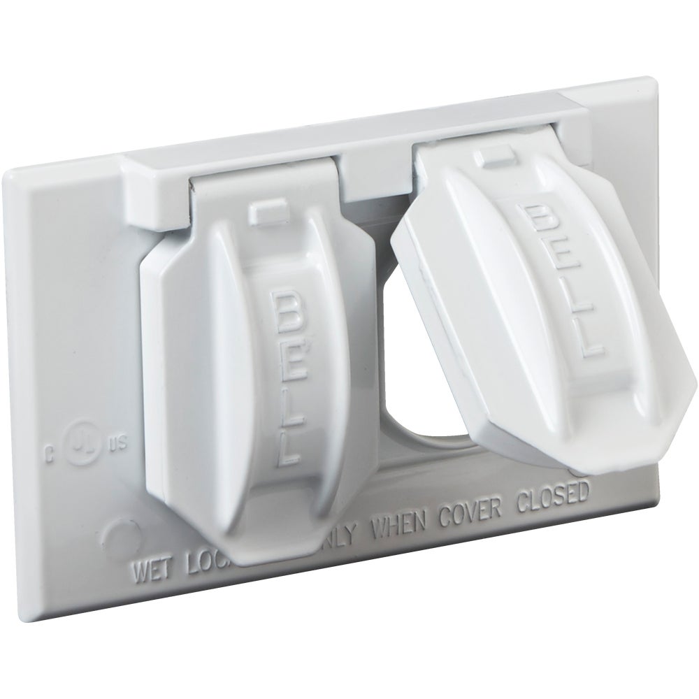 2PACK Aluminum White Weatherproof Outdoor Outlet Cover T199