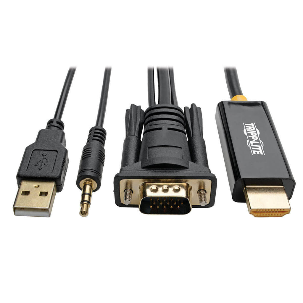 Black 6 ft VGA to HDMI Adapter Cable S62477