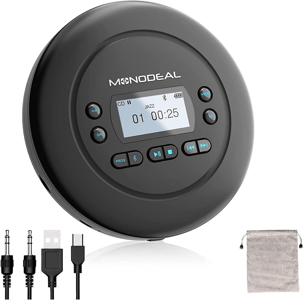 Portable Bluetooth CD Player with Headphones, Pack of 2 L1265