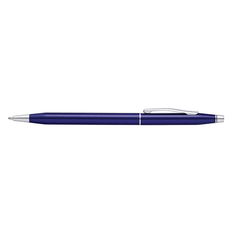 Translucent Blue Lacquer Ballpoint and Rollerball Pen Set Y70498