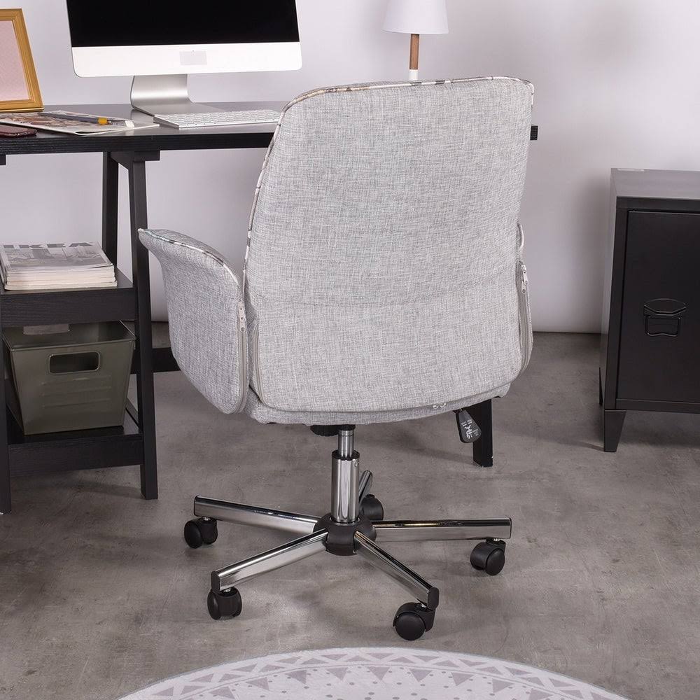 Mohave Grey Fabric Turned Arm Desk Chair G67546