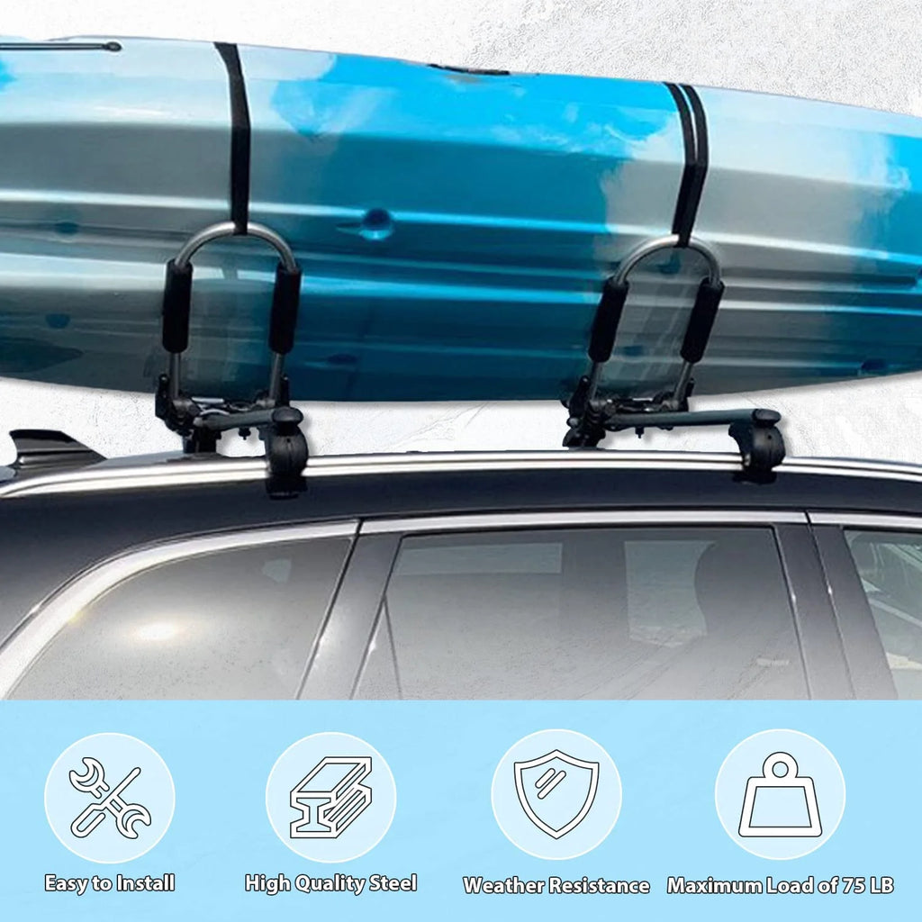 2 Pairs Universal Kayak Roof Rack Carrier L1344