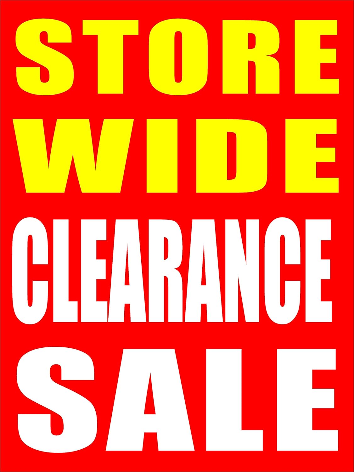 18"x24" Full Color Retail Signs, 5 Pack R772830