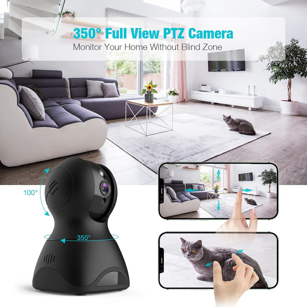 1080P Indoor WiFi Pet Camera with 2-Way Audio and Night Vision A197