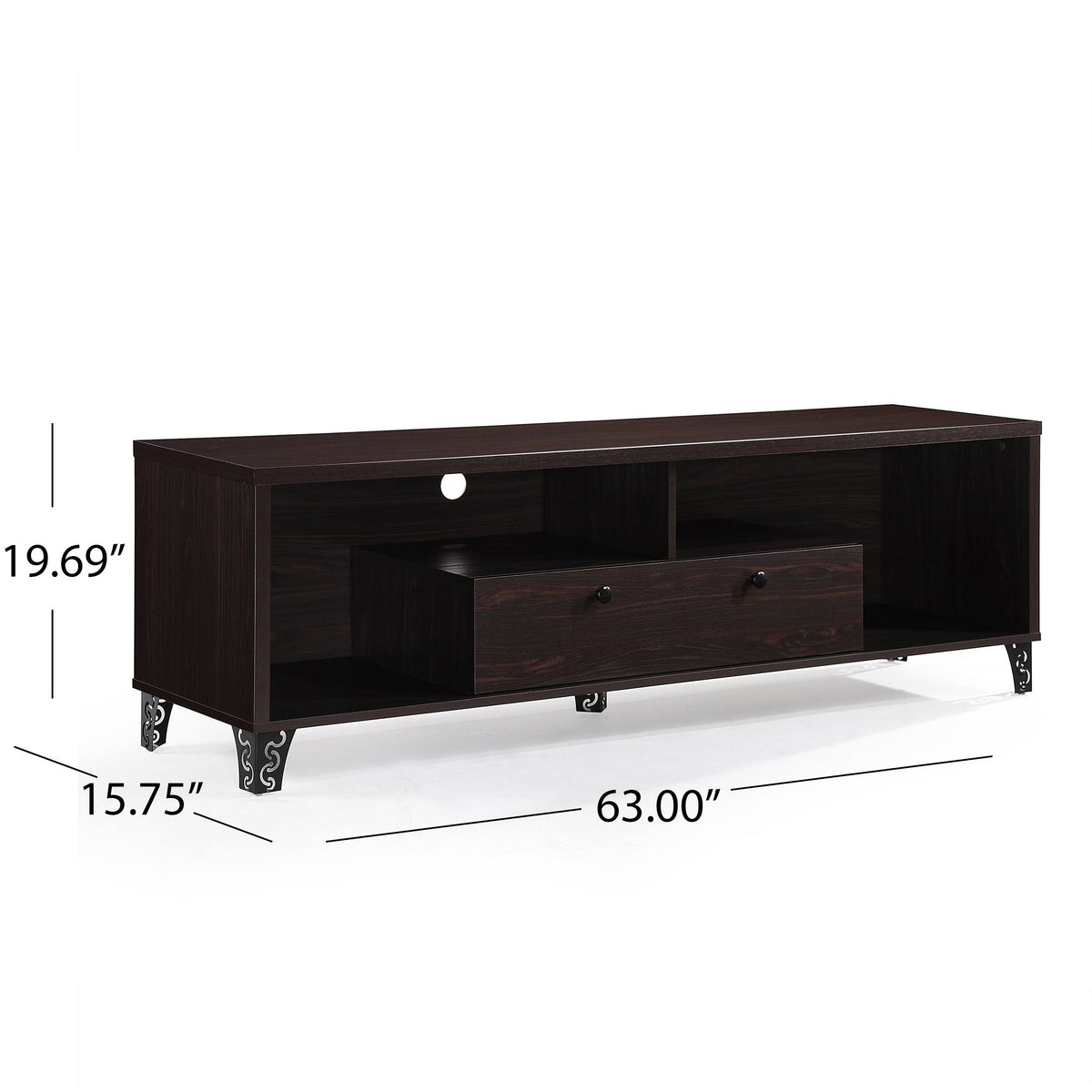 Gray Oak 2 Piece TV Stand and Bookcase Set F70119