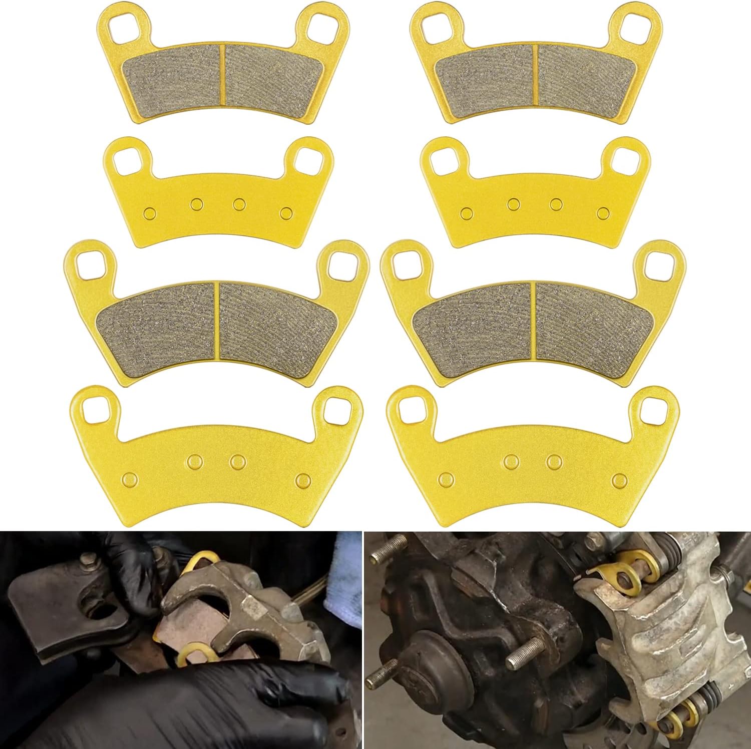 Brake Pads Front and Rear (4 Set) Pack of 2 Q3719