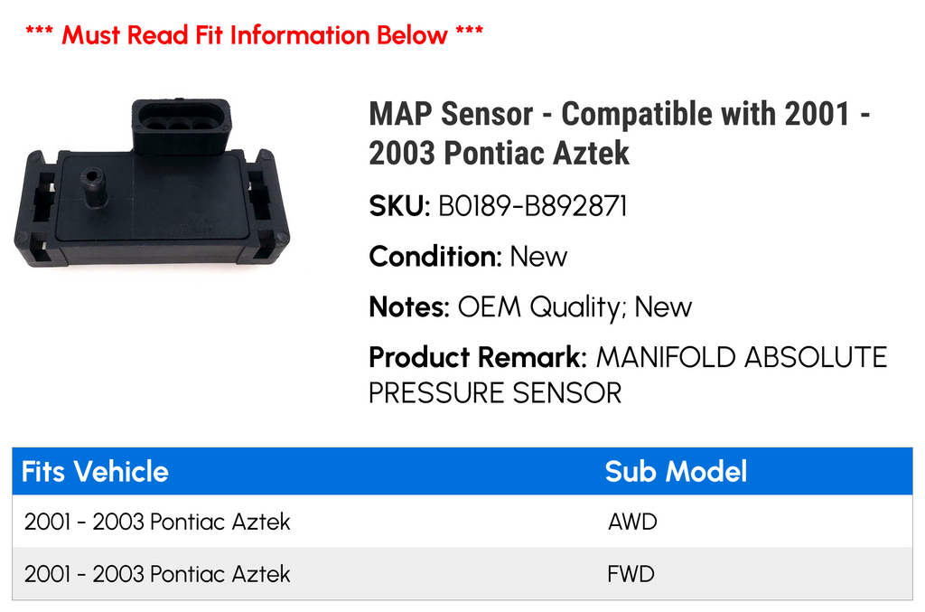 MAP Sensor Q2522