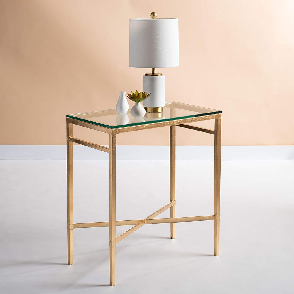 Antique Gold Glass Side Table J33357
