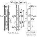 Slim Line Storm Security Door Lock Brass Left Hand Single Cylinder T7952