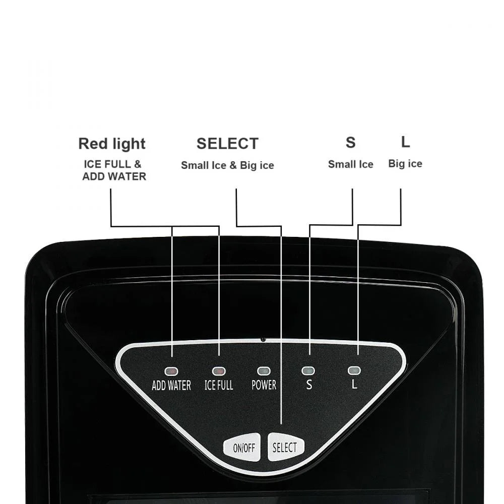 Black Portable Ice Maker Machine W9145