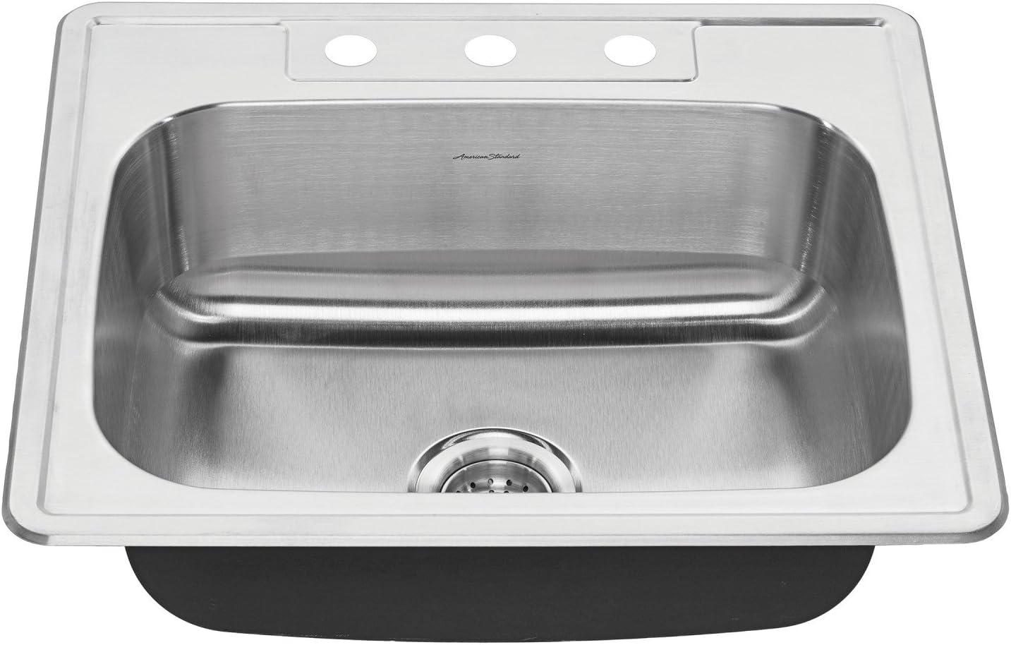 25x22 Single Bowl Stainless Steel 3-Hole Kitchen Sink X90537