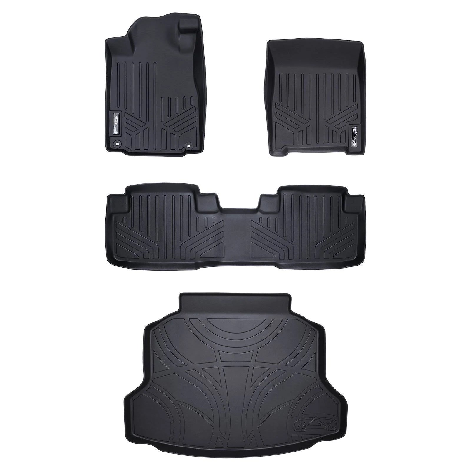 Black 2 Row Floor Mats and Cargo Liner Set for Honda CR-V Z597