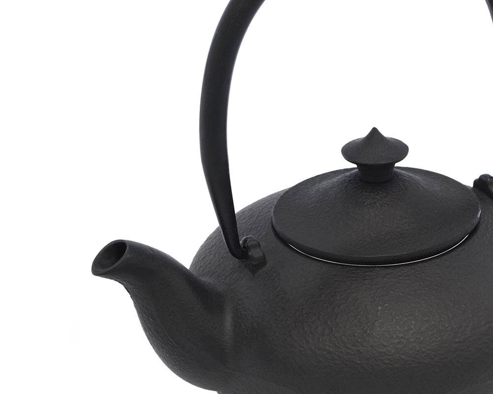 1 LITER Black Cast Iron Teapot X6023