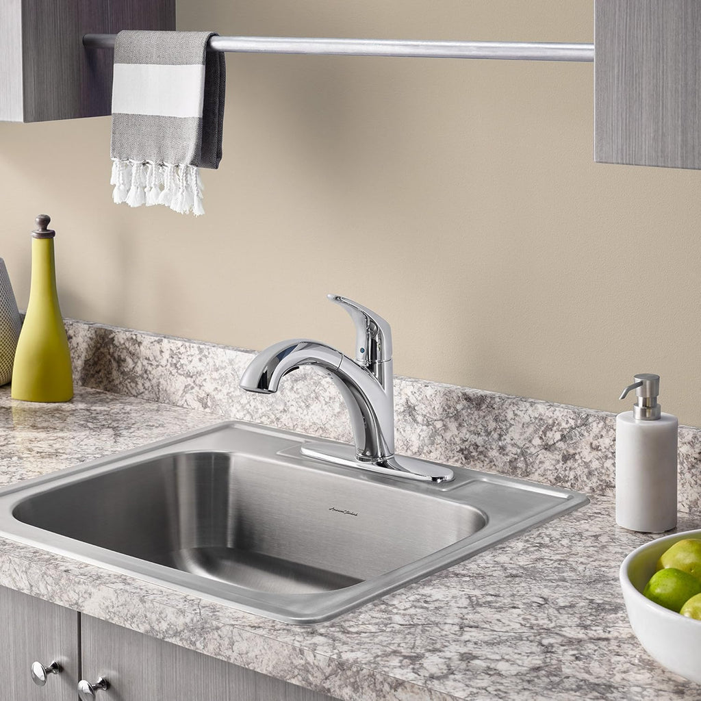 25x22 Single Bowl Stainless Steel 3-Hole Kitchen Sink X90537