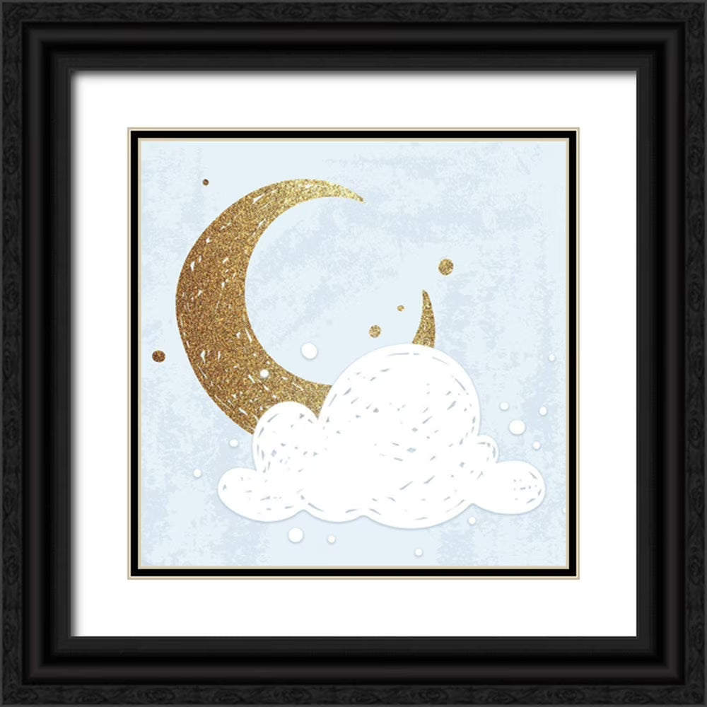Black Ornate Wood Framed Art Print M8064