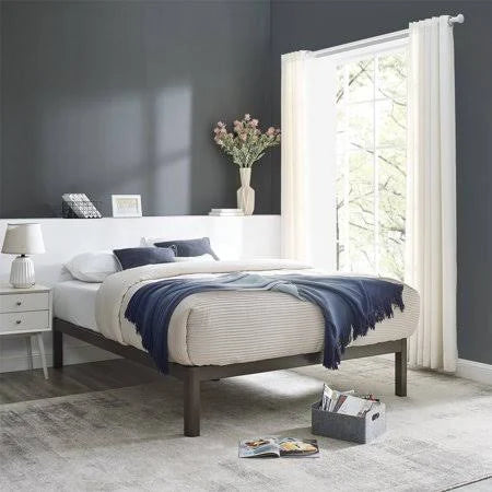 King Wood Slat Metal Bed Frame J7517