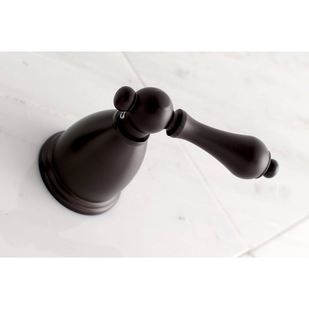 Vintage 2-Handle Wall Mount Bathroom Faucet, Matte Black J305