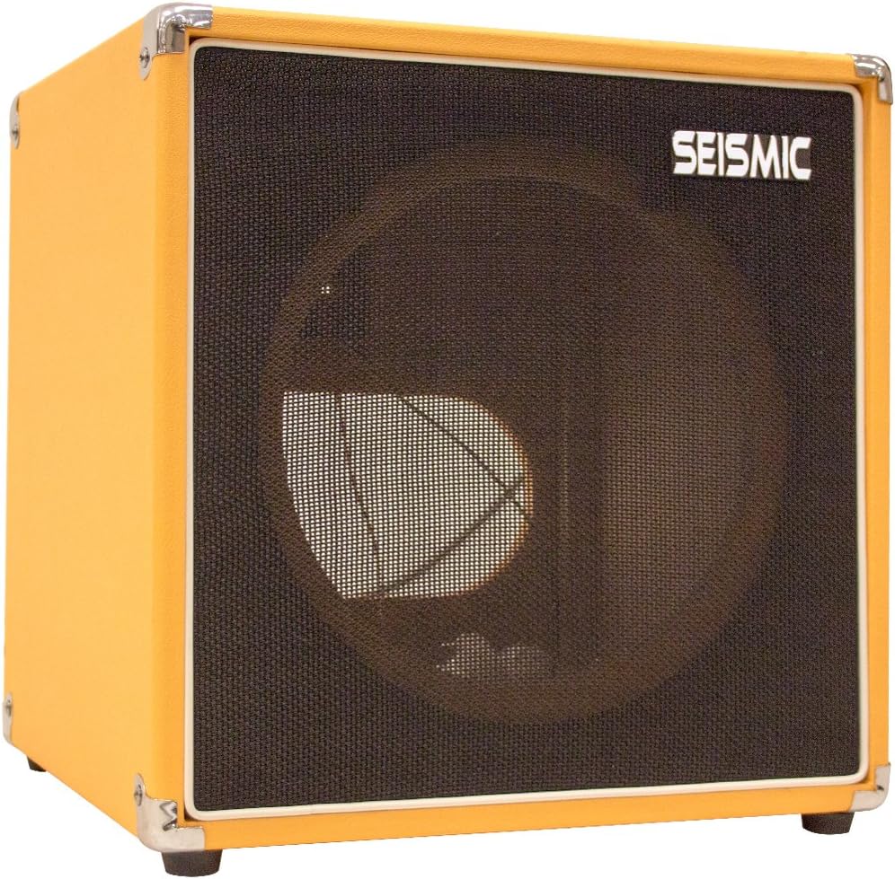 1x12 Empty Guitar Speaker Cabinet - 7 Ply Birch - Orange Tolex, Black Removable Cloth Grill S569616