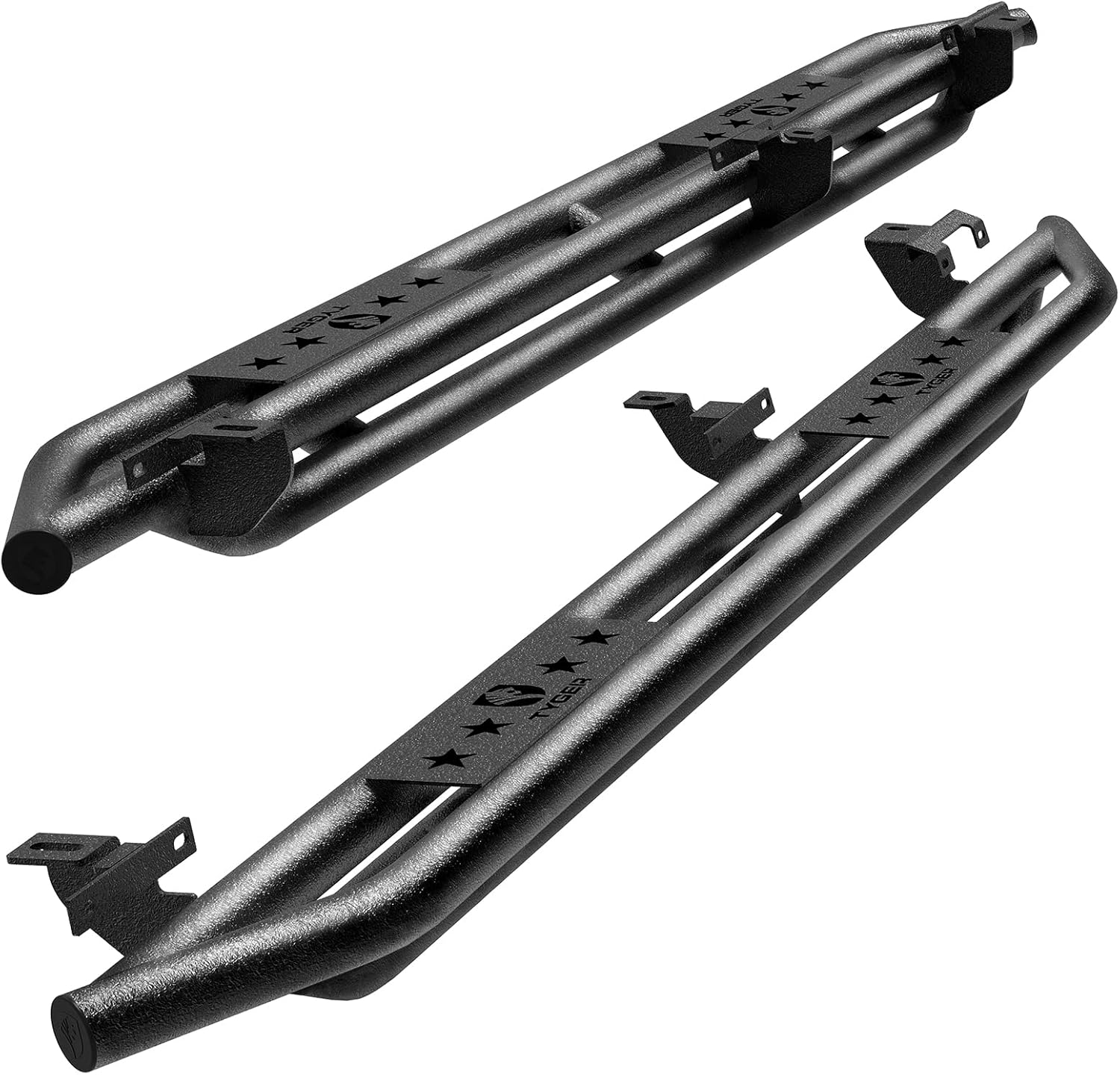 Textured Black Side Step Nerf Bars Running Boards J239190