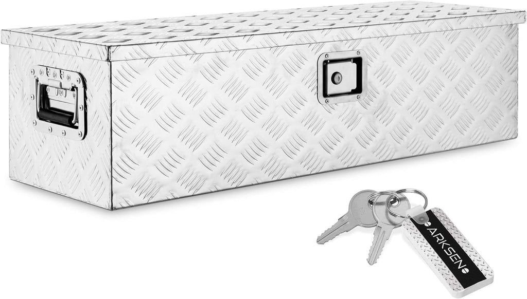 39 Inch Aluminum Waterproof Under Truck Storage Chest with Lock and Keys M5117