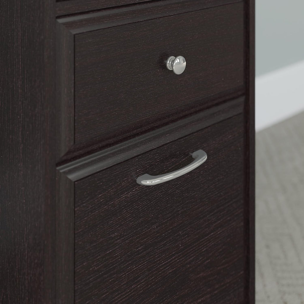 2 Drawer File Cabinet, Espresso Oak L519