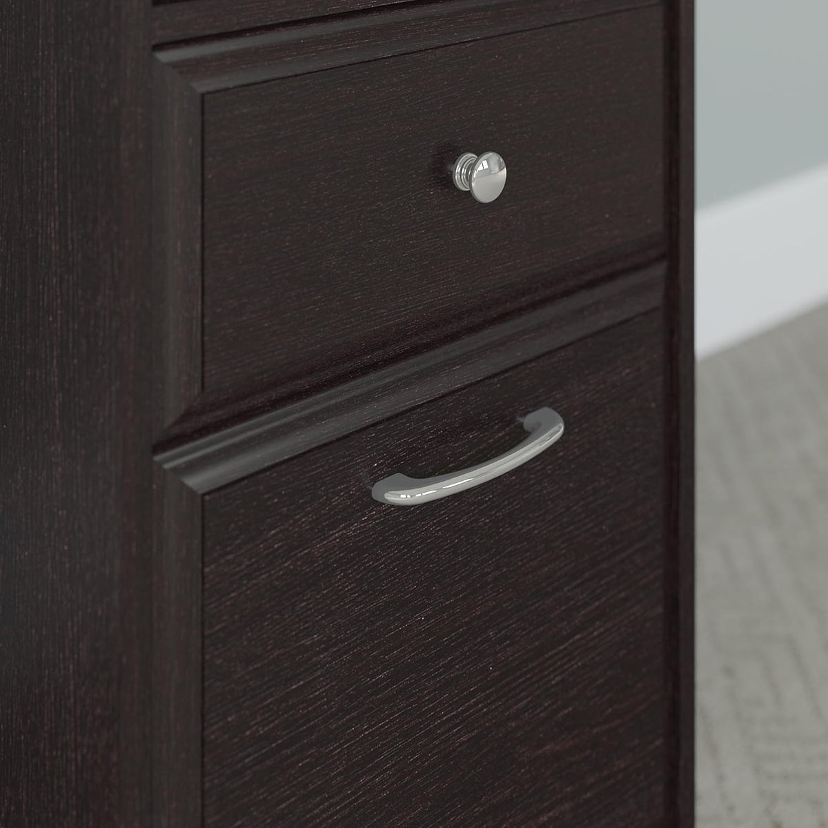2 Drawer File Cabinet, Espresso Oak L519