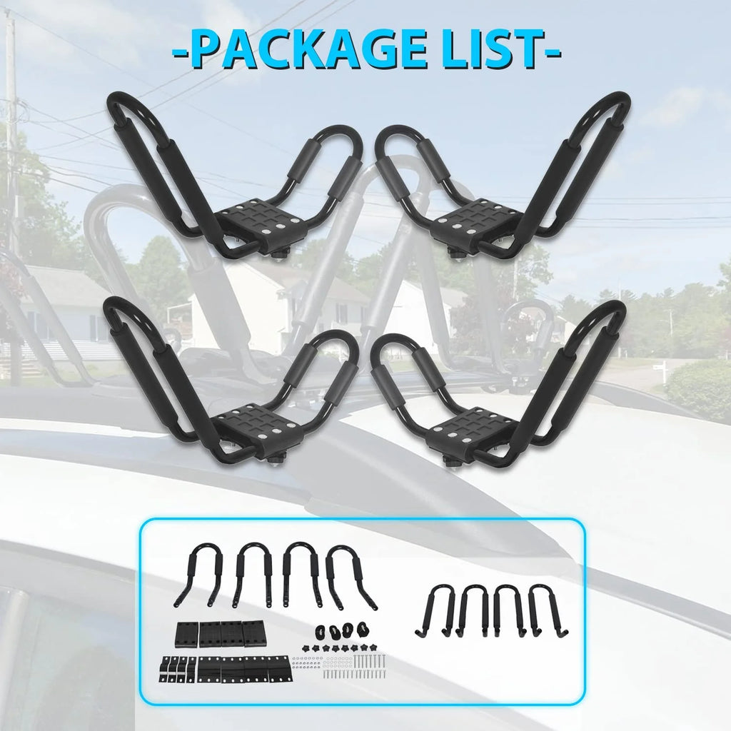 2 Pairs Universal Kayak Roof Rack Carrier L1344