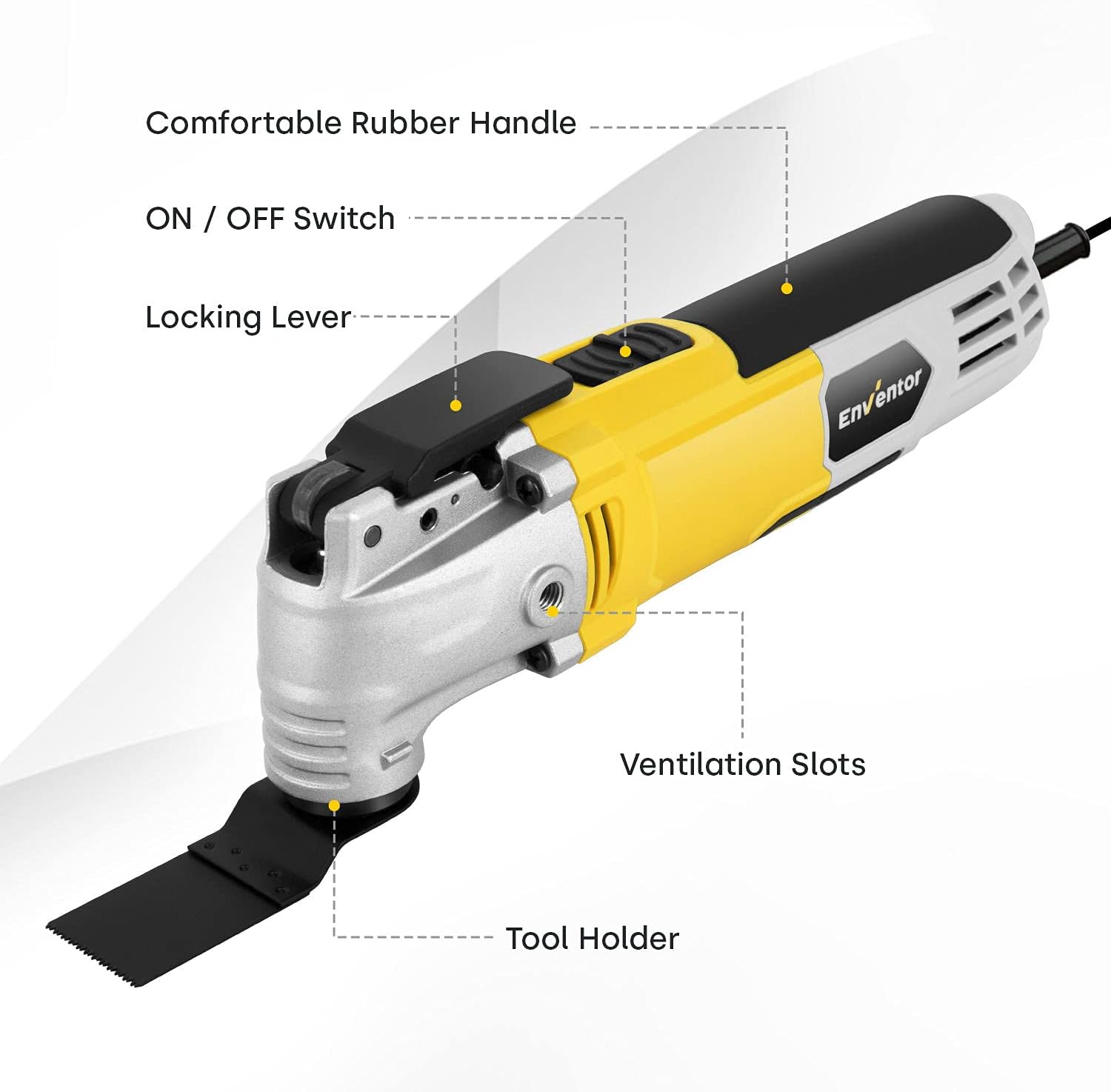 Oscillating Multitool with 6 Variable Speeds and 28pcs Accessories and Carrying Bag J341909